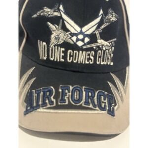 VTG Air Force‎ Hat Adult Strapback Navy Embroidered Baseball Cap